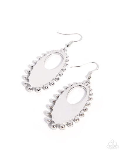 Melodic Moment - silver - Paparazzi earrings