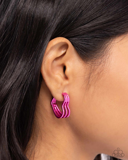 Memorable Love - pink - Paparazzi earrings