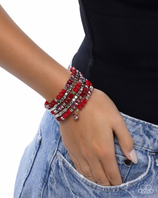 Memorable Masterpiece - red - Paparazzi bracelet