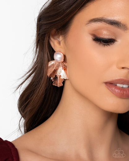 Mermaid Memorate - copper - Paparazzi earrings