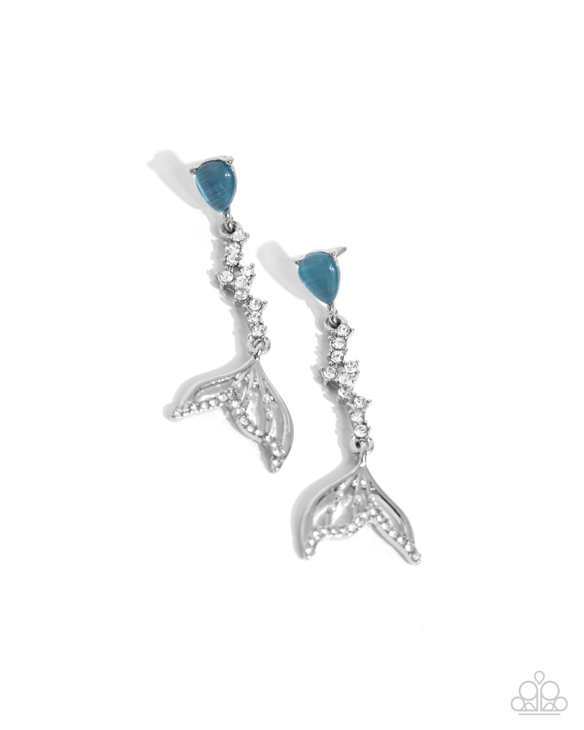 Mermaid Motivation - blue - Paparazzi earrings