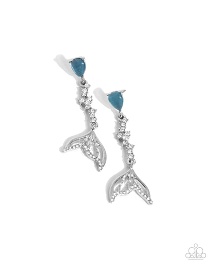 Mermaid Motivation - blue - Paparazzi earrings
