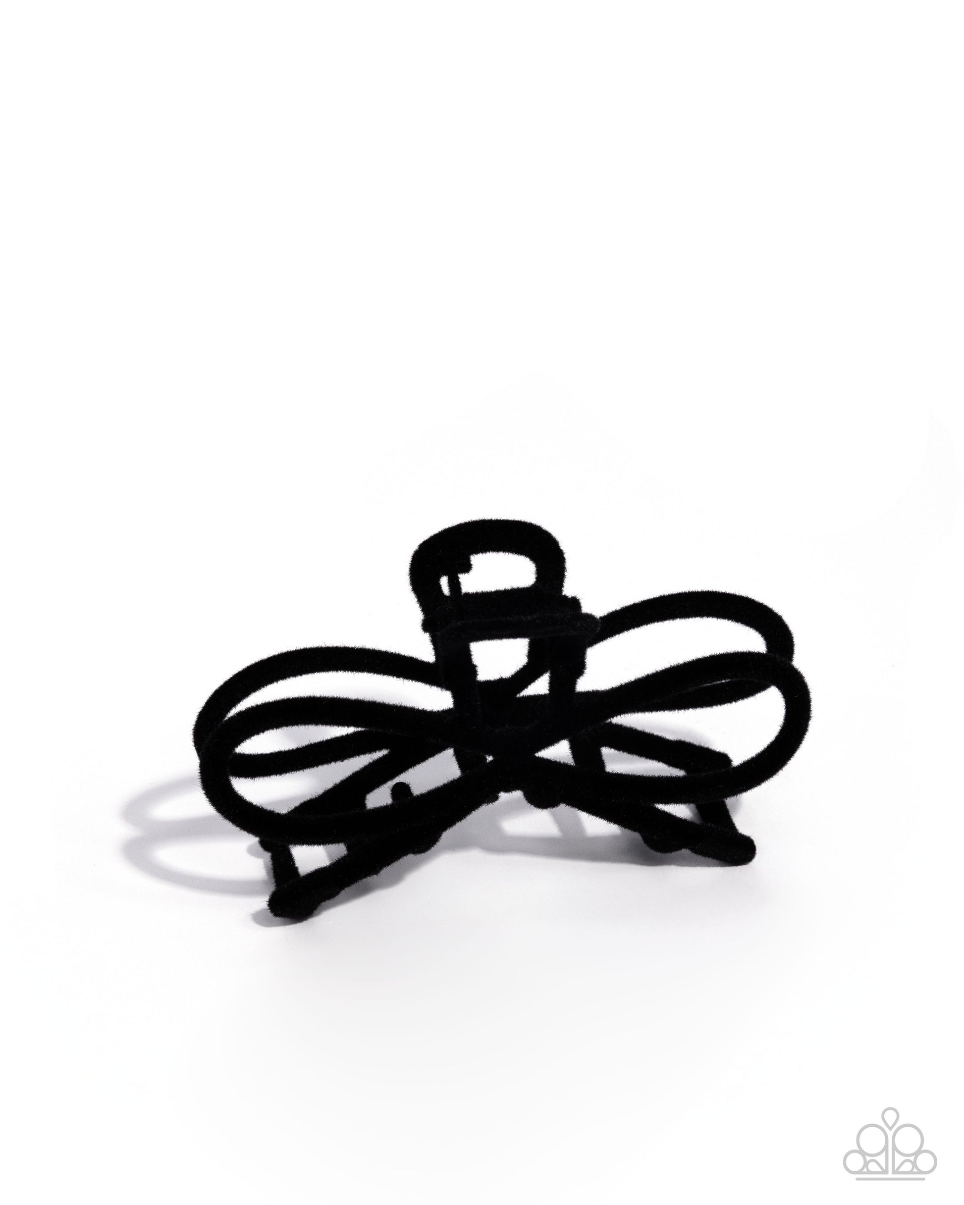 Merry BOW Round - black - Paparazzi hair clip