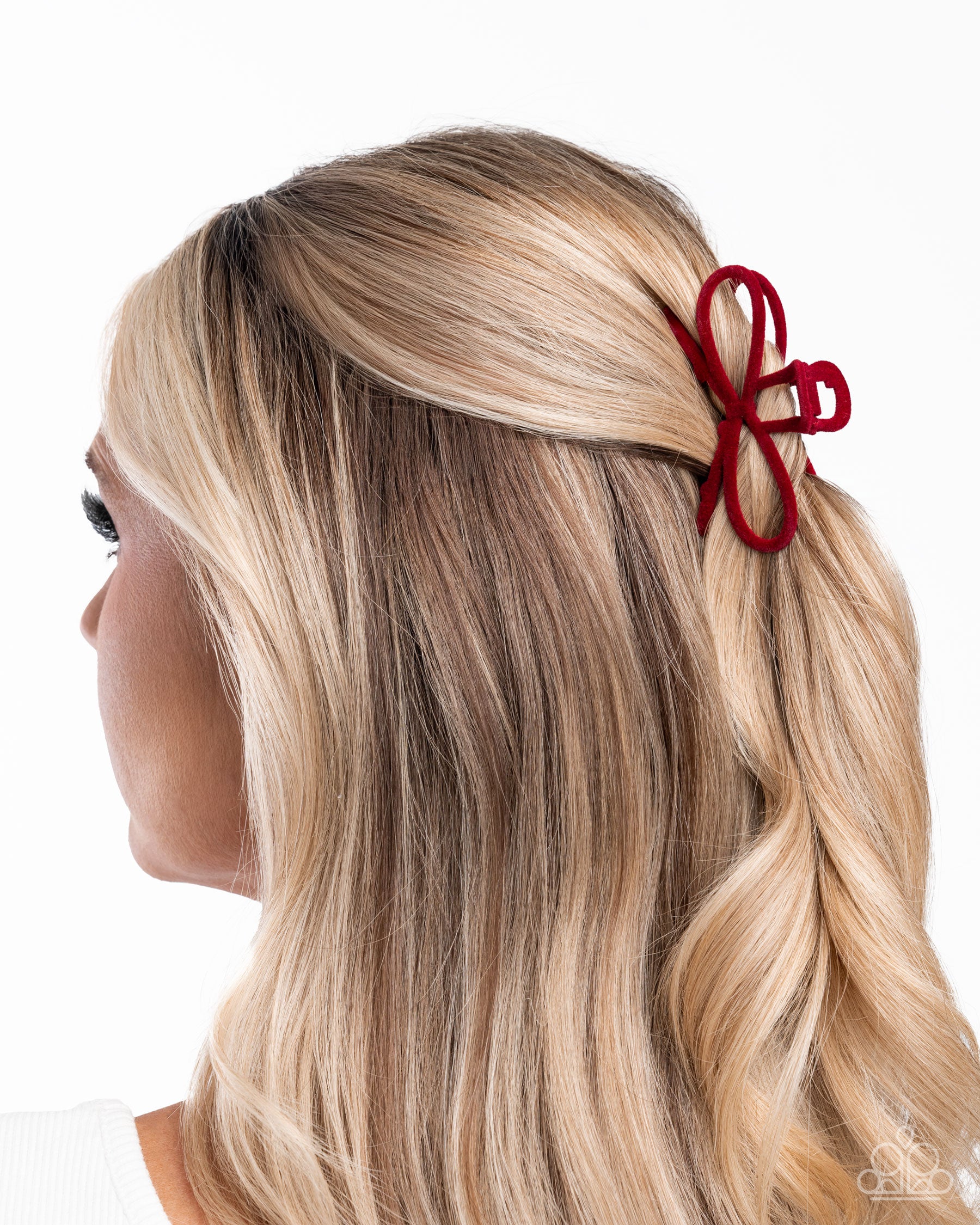 Merry BOW Round - red - Paparazzi hair clip