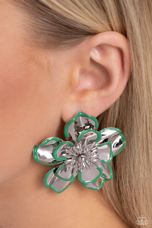 Merry Model - green - Paparazzi earrings