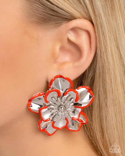Merry Model - red - Paparazzi earrings