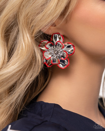 Merry Model - red - Paparazzi earrings