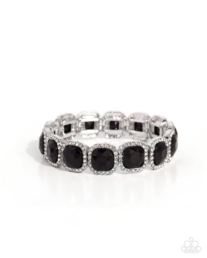 Merry SHOW Round - black - Paparazzi bracelet