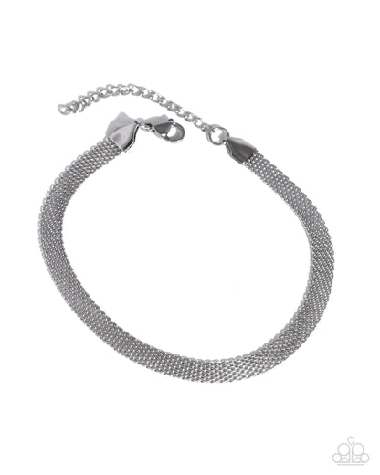 Mesh Maverick - silver - Paparazzi MENS bracelet