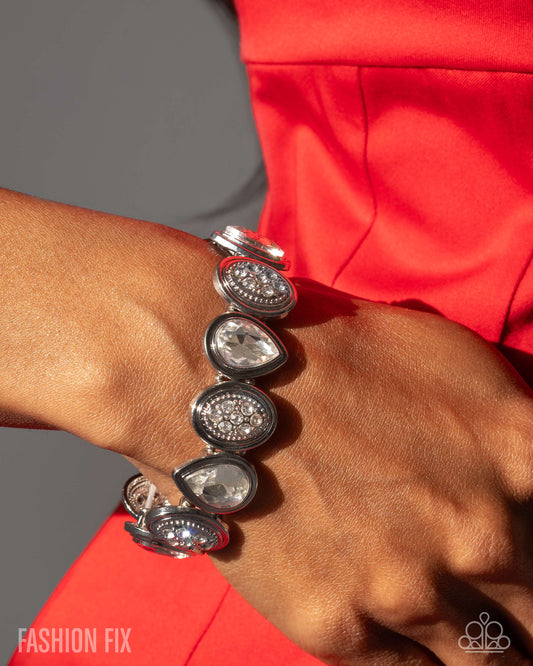 Mesmerizing Memoir - white - Paparazzi bracelet