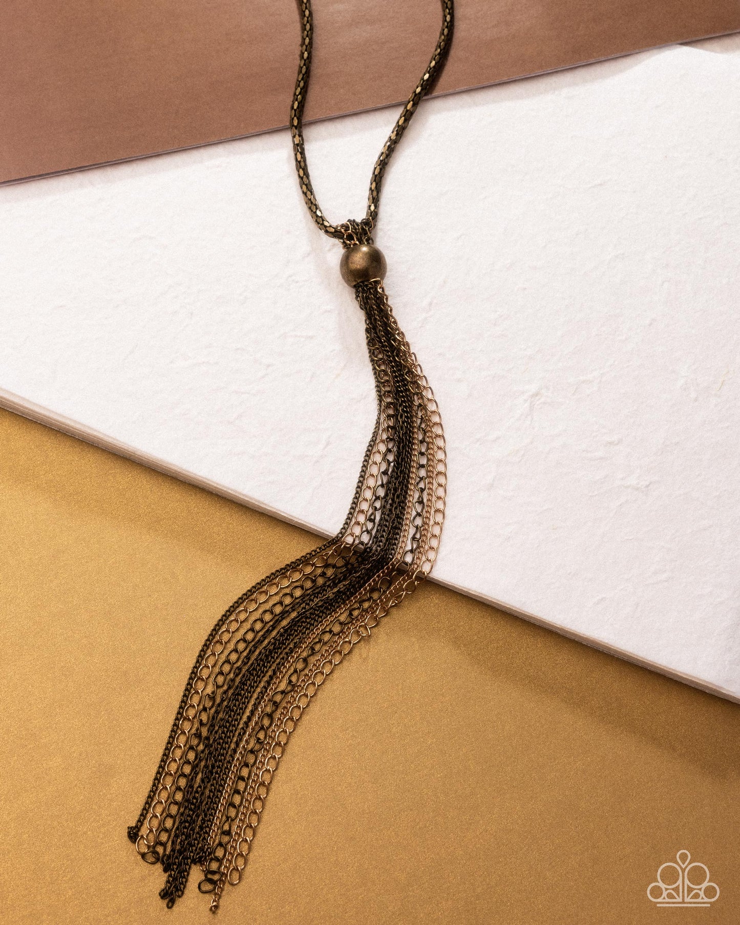 Metallic MESH-Up - brass - Paparazzi necklace