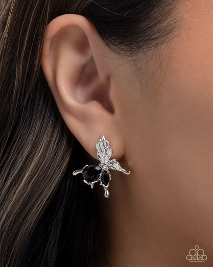 Metamorphosis Moment - black - Paparazzi earrings