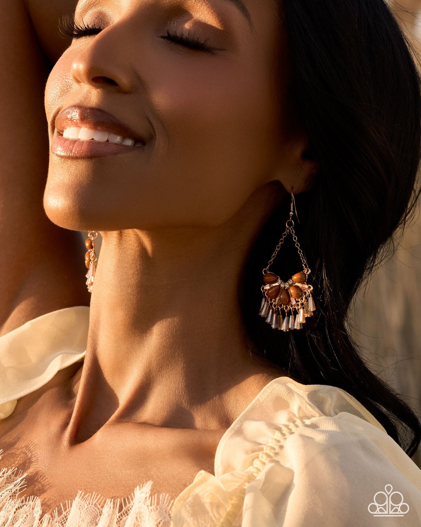 Meticulous Malibu - brown - Paparazzi earrings