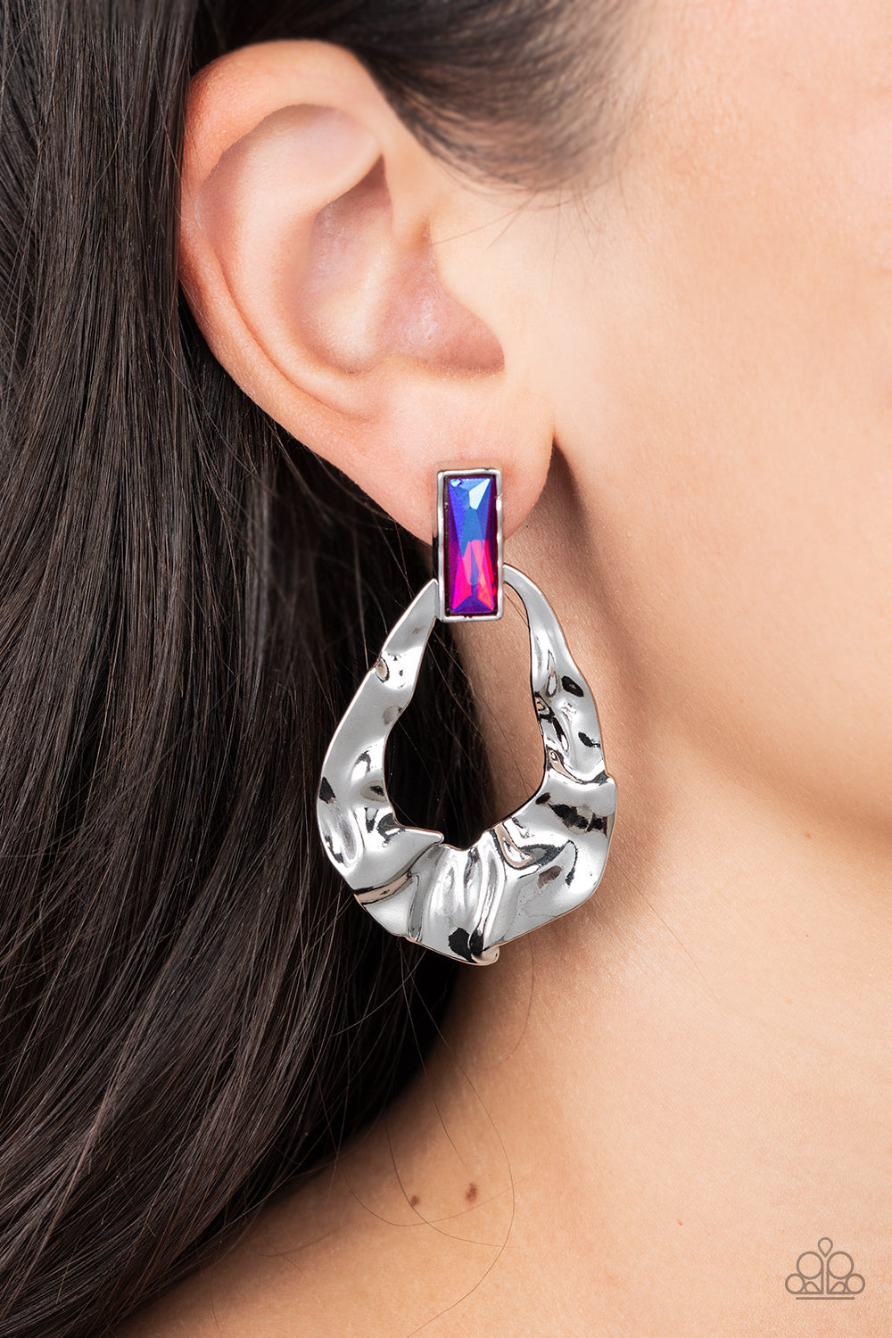 Metro Meltdown - pink - Paparazzi earrings