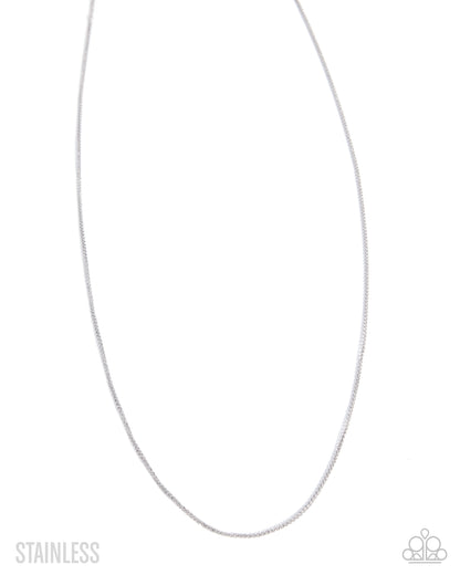 Metro Memo - silver - Paparazzi MENS necklace