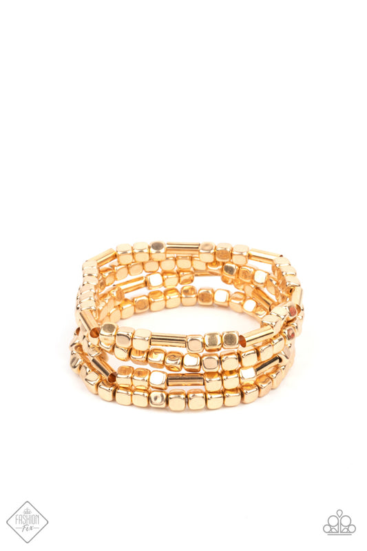 Metro Materials - gold - Paparazzi bracelet