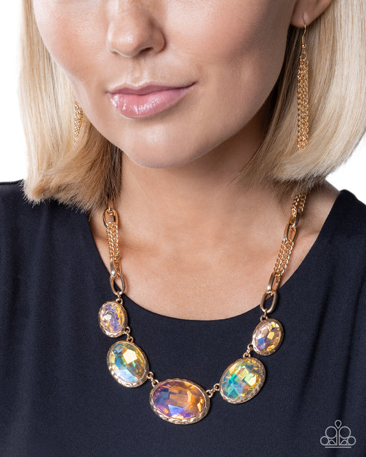 Mic Dropping Color - orange - Paparazzi necklace