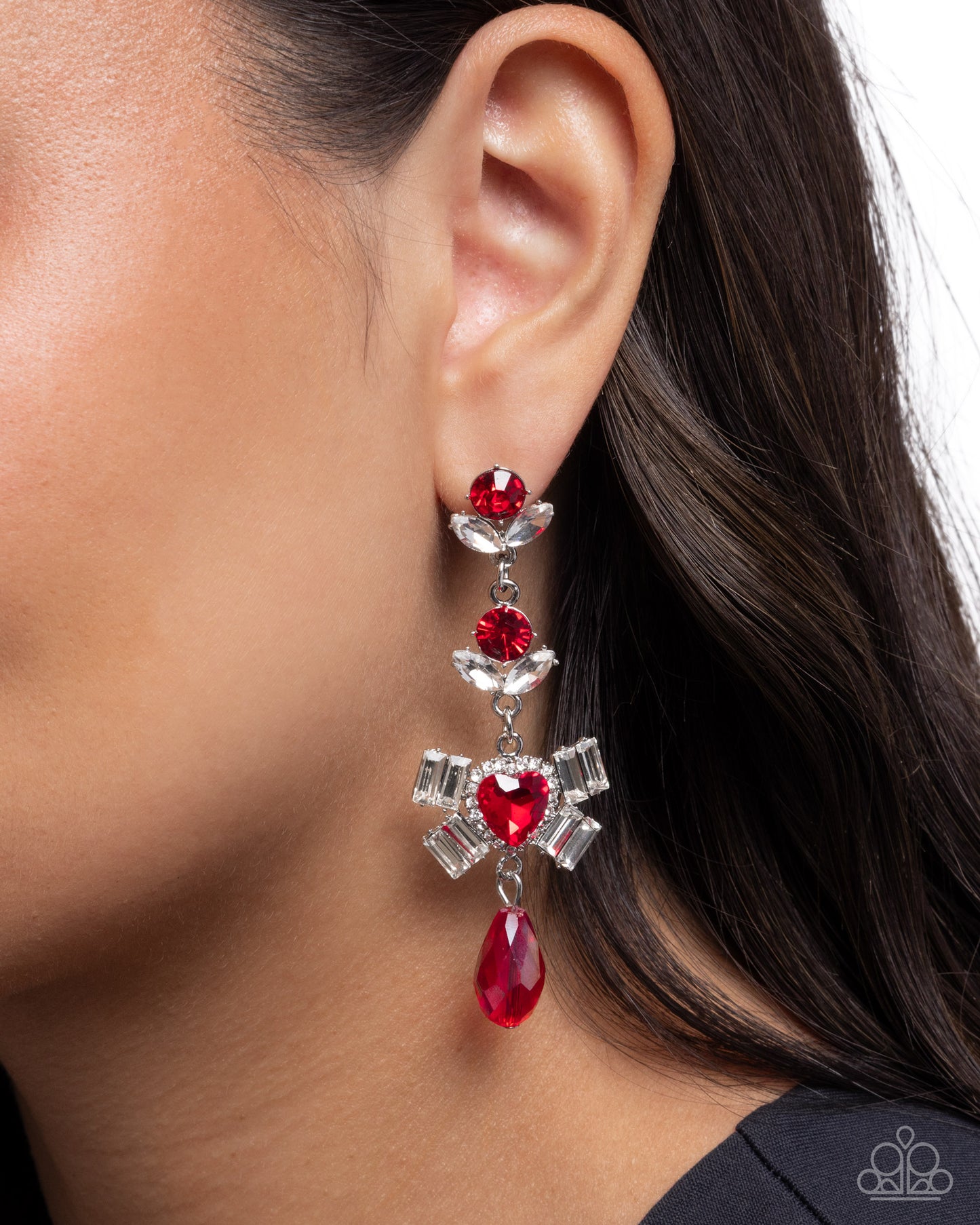 Millennial Malibu - red - Paparazzi earrings