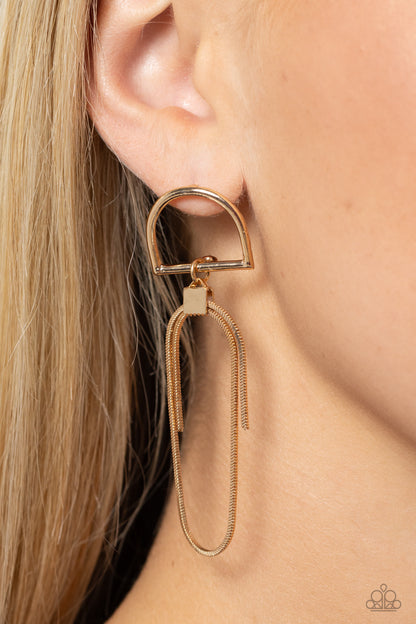 Minimalistic Maven - gold - Paparazzi earrings