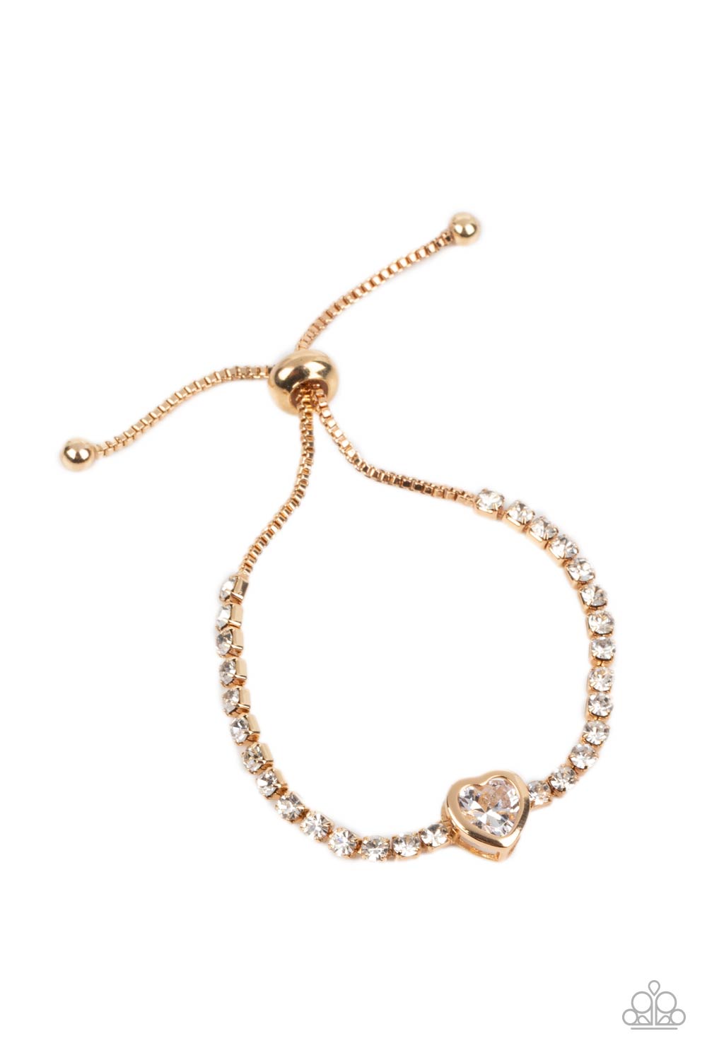 Mirrored Love - gold - Paparazzi bracelet