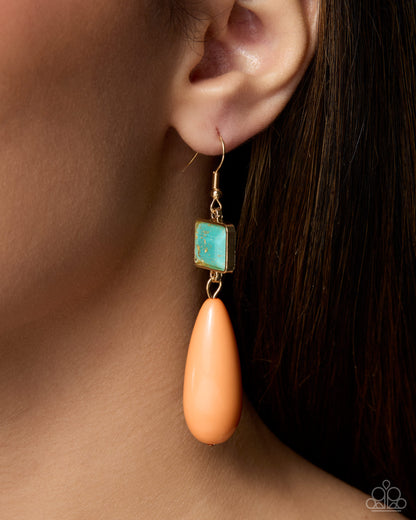 Mismatched Malibu - multi - Paparazzi earrings
