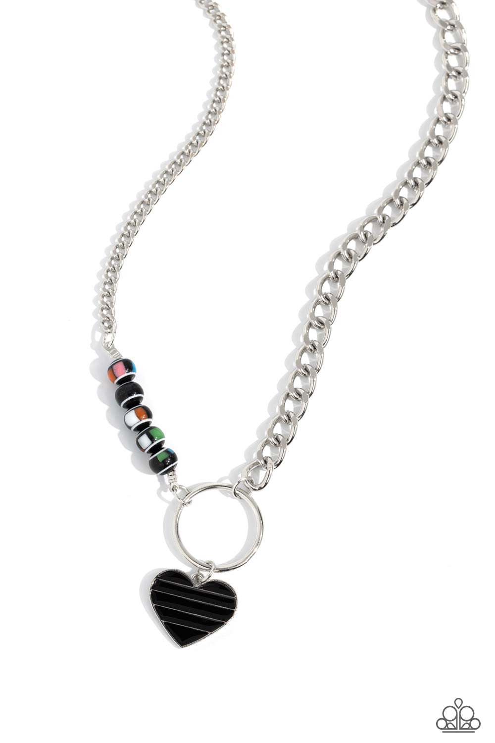 Mismatched Mayhem - black - Paparazzi necklace