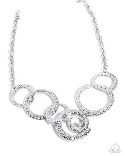 Mismatched Metro - white - Paparazzi necklace
