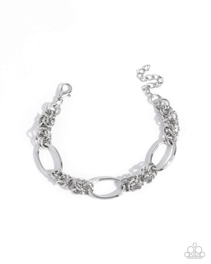Mismatched Monument - silver - Paparazzi bracelet