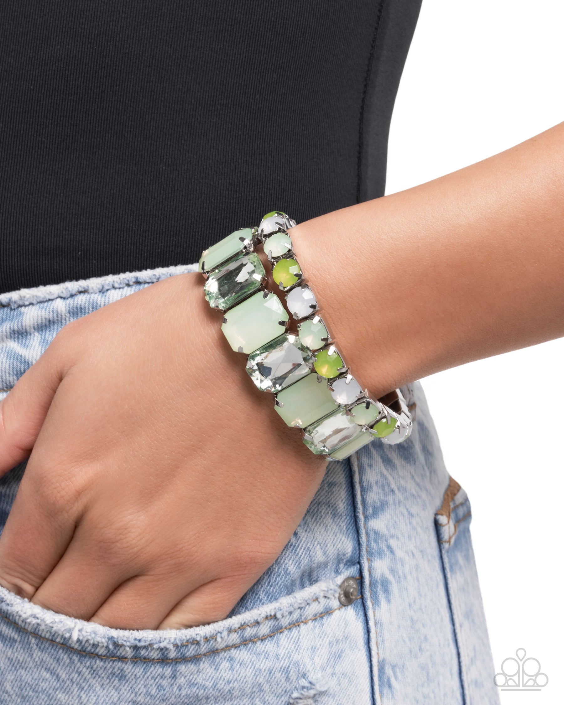 Mismatched Mood - green - Paparazzi bracelet