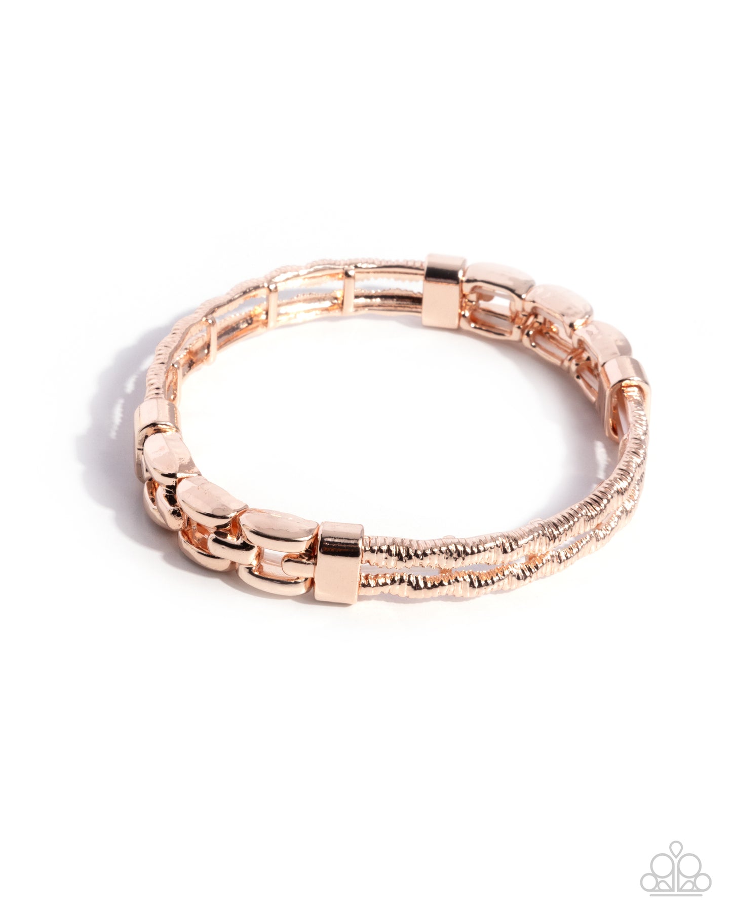 Mismatched Movement - rose gold - Paparazzi bracelet
