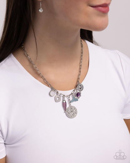 Mismatched Mystery - purple - Paparazzi necklace