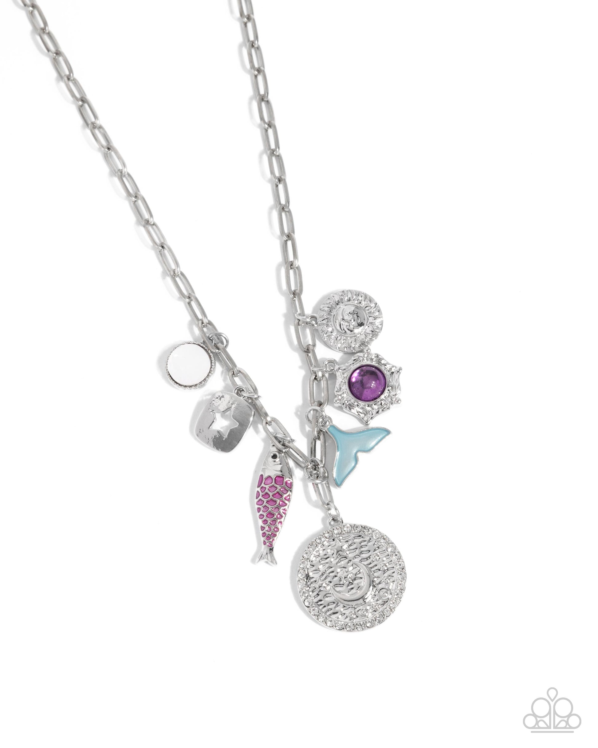 Mismatched Mystery - purple - Paparazzi necklace