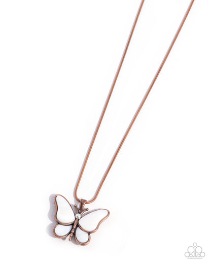 Model Metamorphosis - copper - Paparazzi necklace