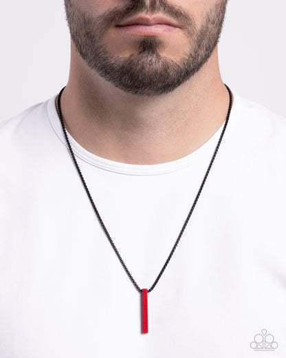 Modern Mix - red - Paparazzi MENS necklace