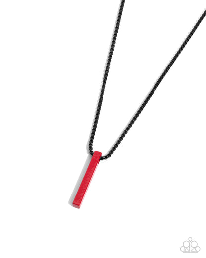 Modern Mix - red - Paparazzi MENS necklace