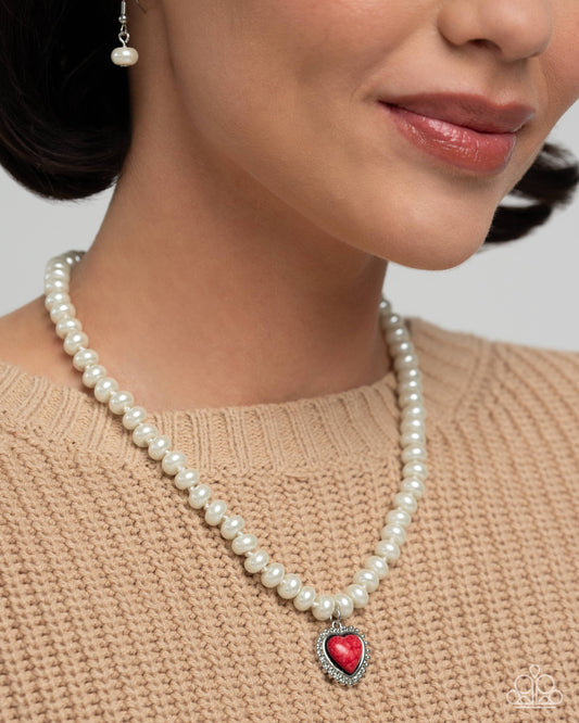 Modest Malibu - red - Paparazzi necklace