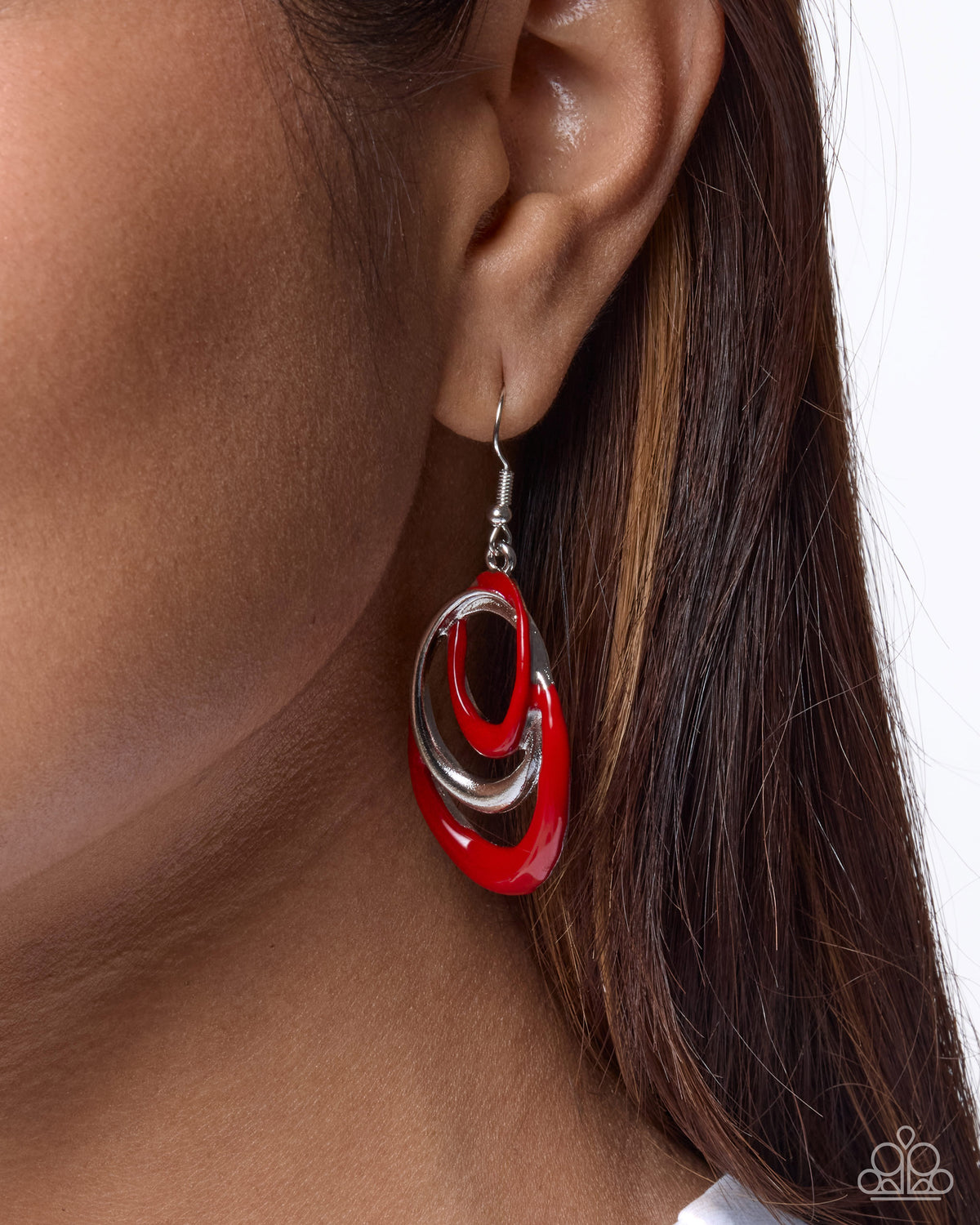 Modular Movement - red - Paparazzi earrings
