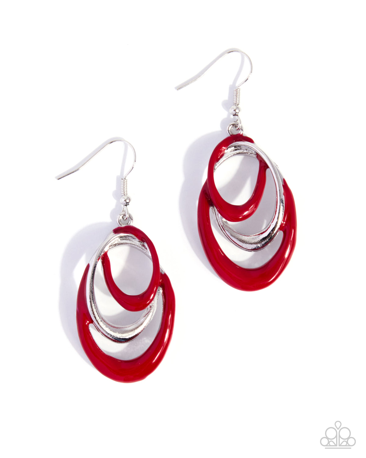 Modular Movement - red - Paparazzi earrings