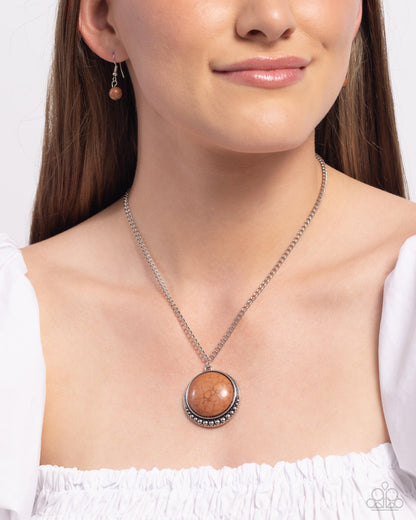 Mojave Moon - brown - Paparazzi necklace