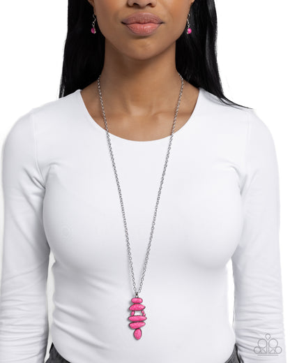 Mojave Mountaineer - pink - Paparazzi necklace