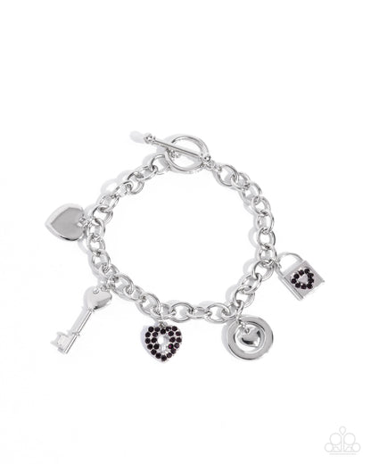 Momentary Bling - purple - Paparazzi complete set