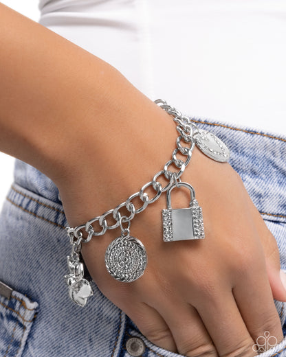 Monochromatic Mayhem - white - Paparazzi bracelet