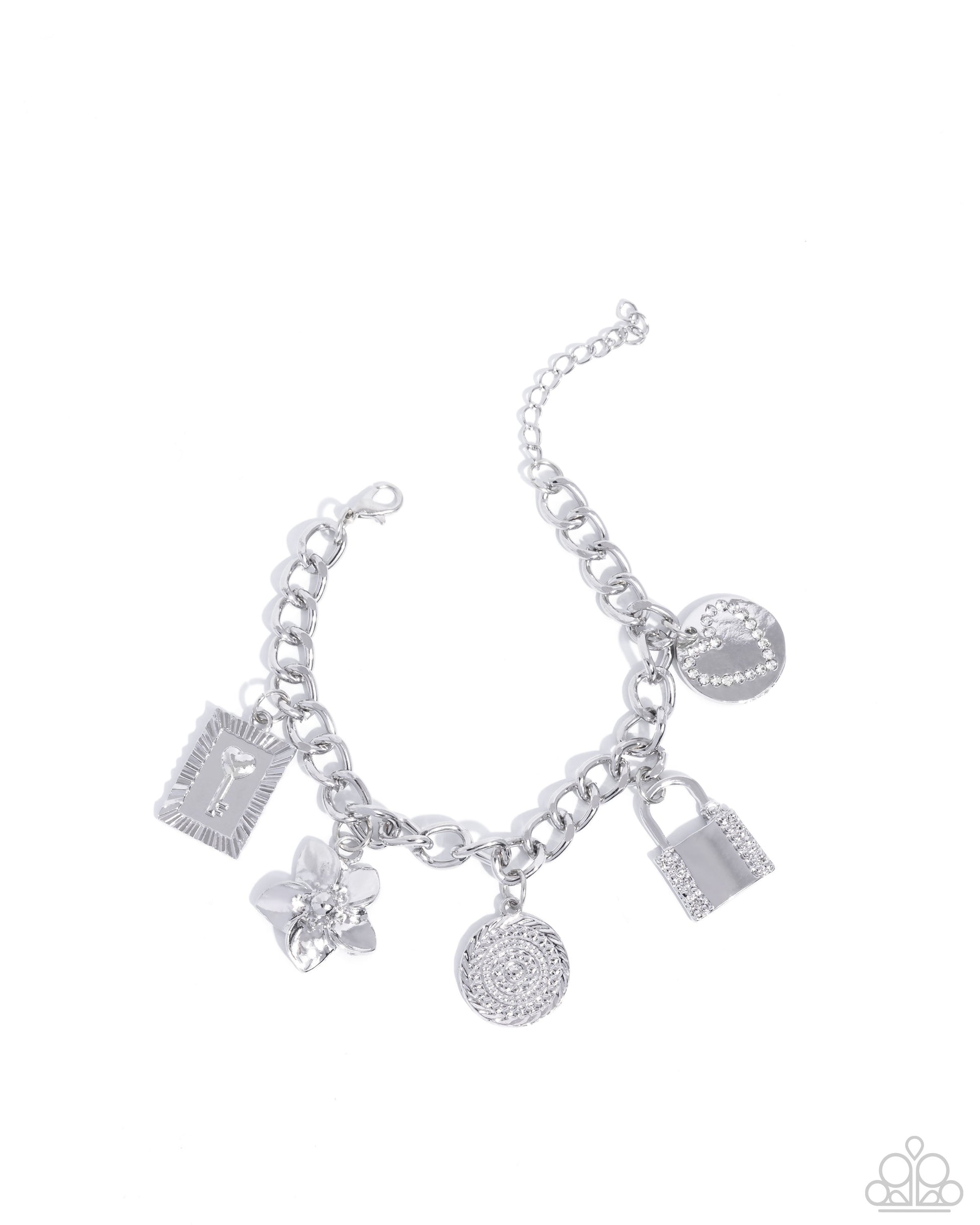Monochromatic Mayhem - white - Paparazzi bracelet