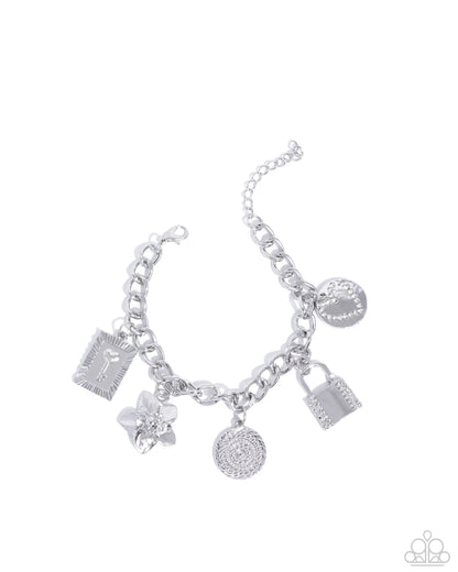Monochromatic Mayhem - white - Paparazzi bracelet