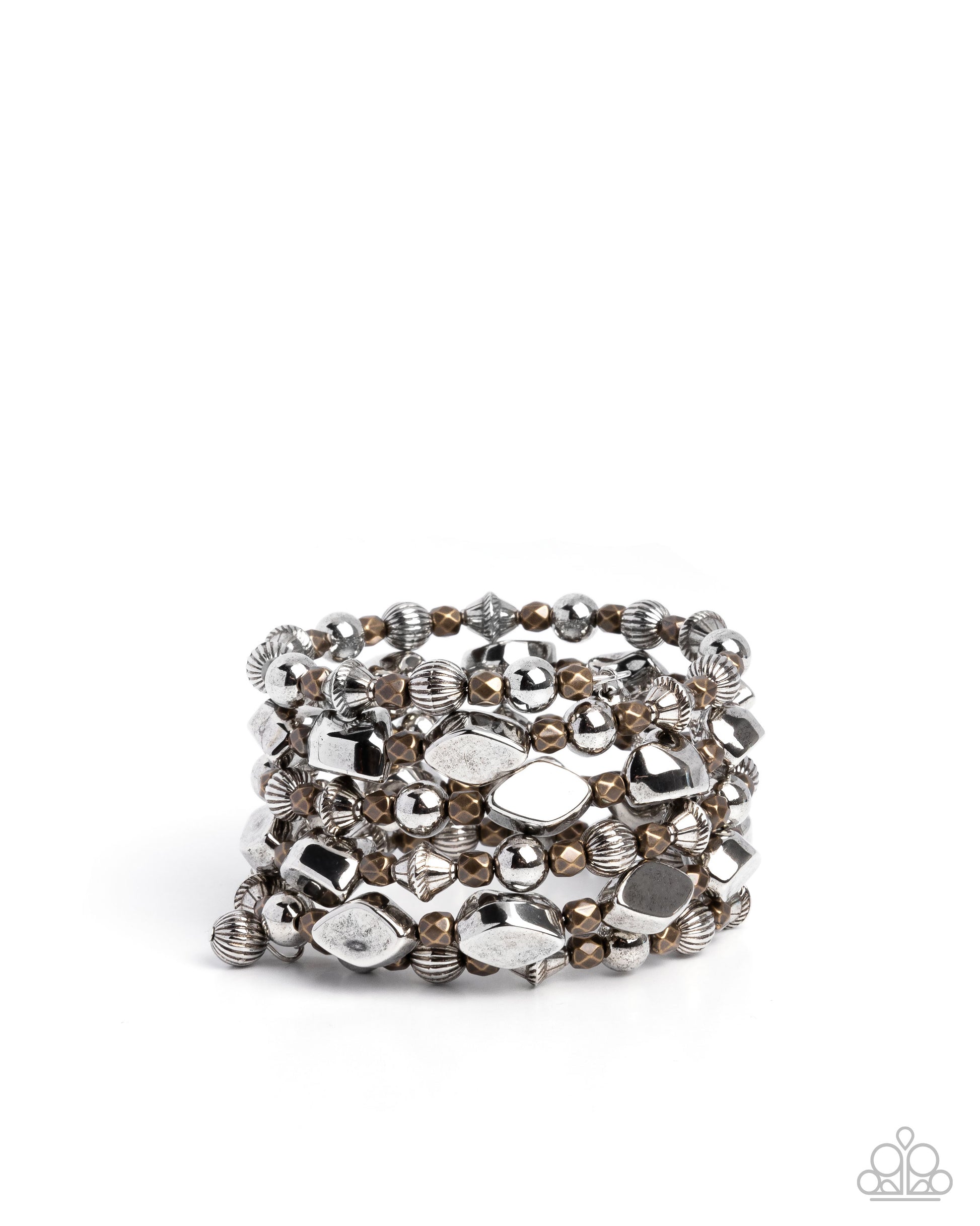 Monochromatic Mosaic - silver - Paparazzi bracelet