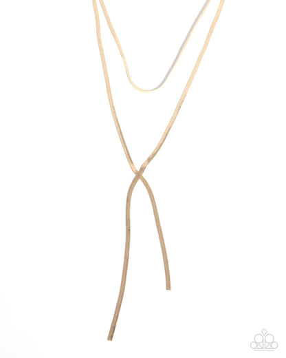 Monochromatic Movement - gold - Paparazzi necklace