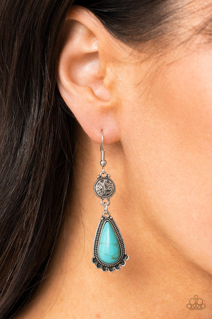 Montana Mountains - blue - Paparazzi earrings