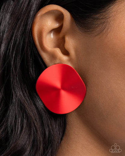 Moody Masterpiece - red - Paparazzi earrings