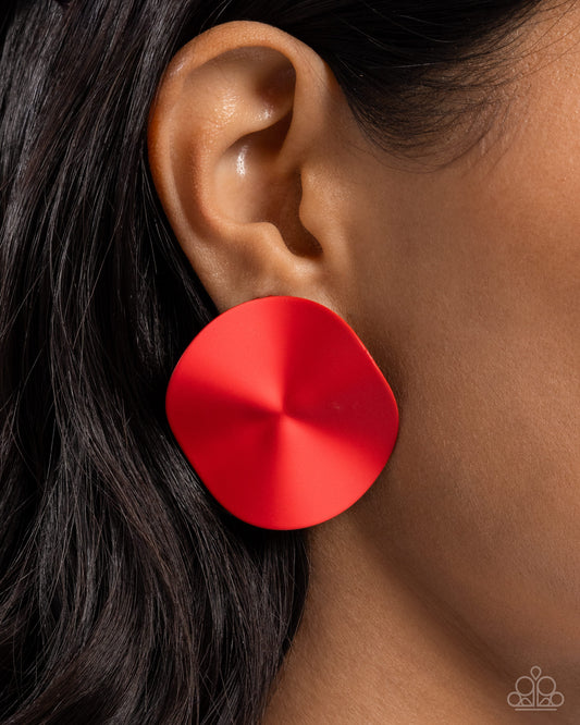Moody Masterpiece - red - Paparazzi earrings