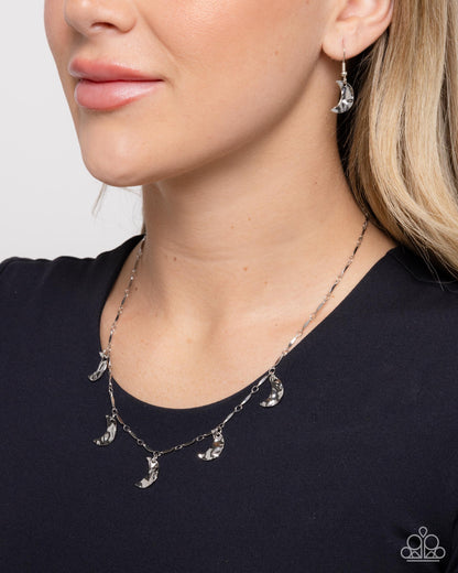 Moon Movement - silver - Paparazzi necklace